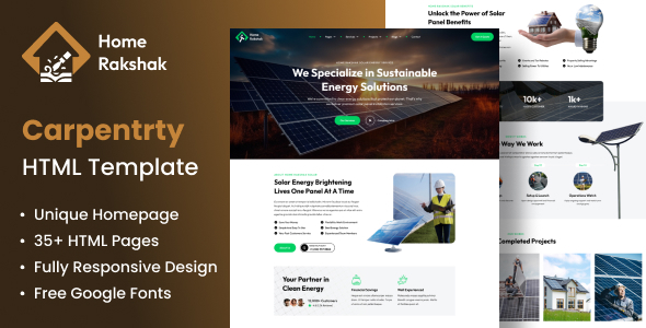 Carpentry Service HTML Template - Home Rakshak