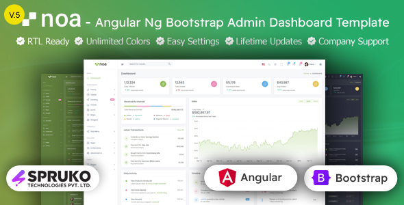 NOA - Angular Admin & Dashboard Template - Admin Templates Site Templates