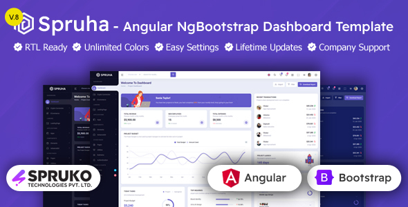 Spruha - Angular NgBootstrap Admin Dashboard Template - Admin Templates Site Templates