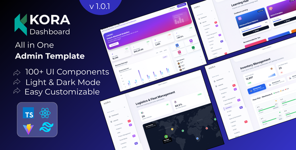 Kora | Multipurpose React Admin Dashboard Template - Admin Templates Site Templates
