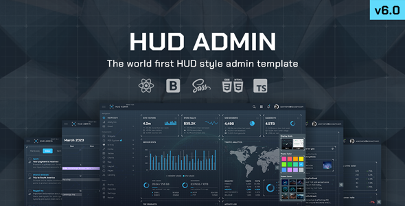 HUD - React 19 Bootstrap Admin Template - Admin Templates Site Templates