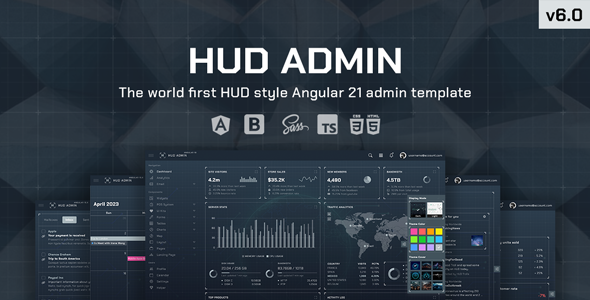 HUD - Angular 21 Bootstrap Admin Template - Admin Templates Site Templates