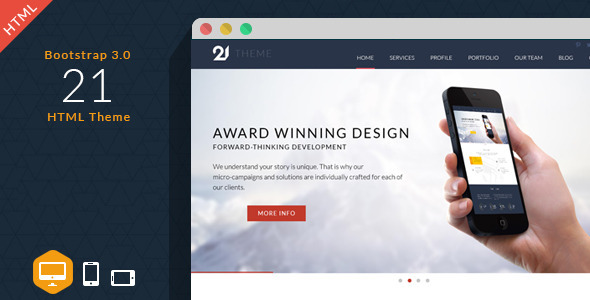 21 - Corporate & Business HTML Theme - Corporate Site Templates