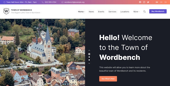 Wordbench - Municipal & Local Government WordPress Theme - Nonprofit WordPress