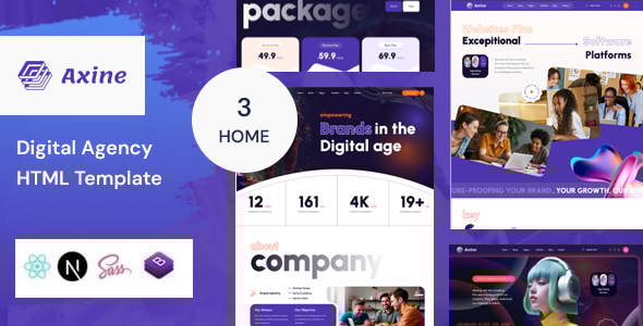 Axine - Digital Agency HTML Template