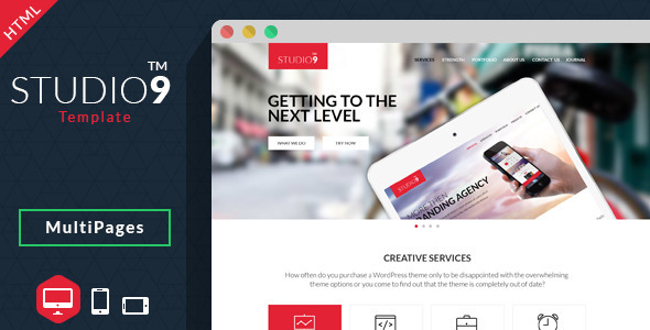 Studio9 - Multi-Purpose HTML5 Template - Creative Site Templates