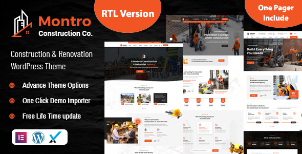 Montro - Construction WordPress Theme RTL Ready - Business Corporate