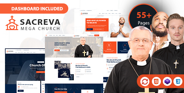 Sacreva - Church & Nonprofit Html5 Template - Churches Nonprofit