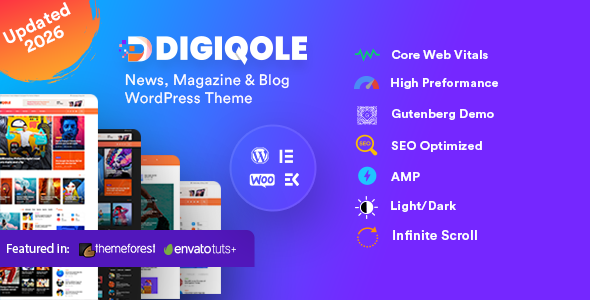 Digiqole - WordPress Newspaper Magazine Blog Theme - News / Editorial Blog / Magazine
