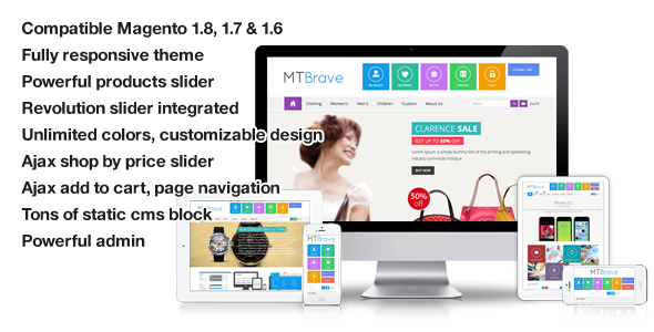 Brave - MultiPurpose Flat Responsive Magento Theme - Magento eCommerce