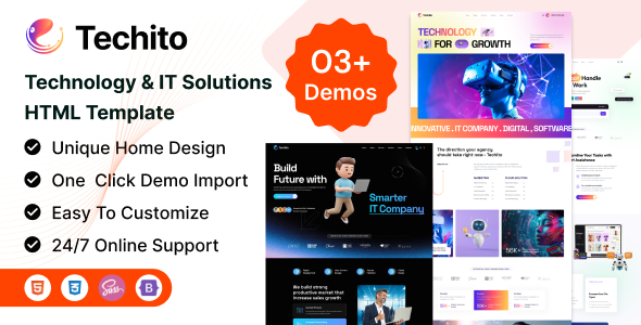 Techito - IT Solutions & Technology Services Template - Technology Site Templates