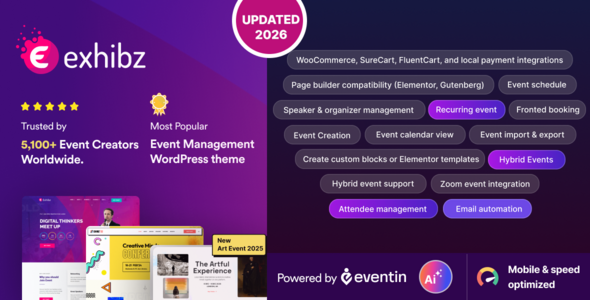 Exhibz | Event Conference WordPress Theme (AI Powered) - Events Entertainment