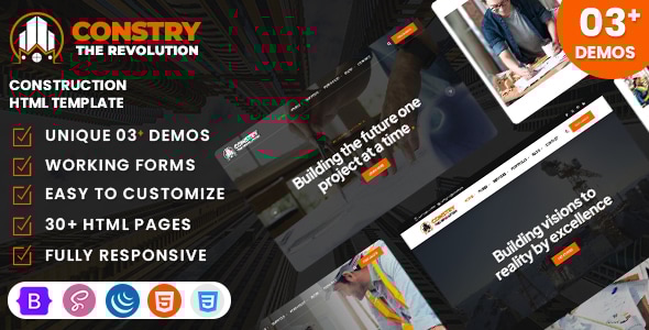 Constry - Construction HTML Template - Business Corporate