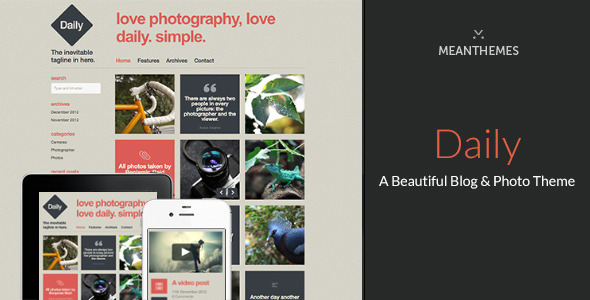 Daily - A Beautiful WordPress Blog & Photo theme - Personal Blog / Magazine