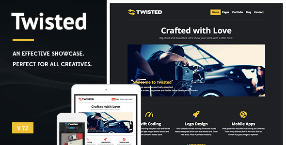 Twisted - Showcase WordPress Theme - Creative WordPress