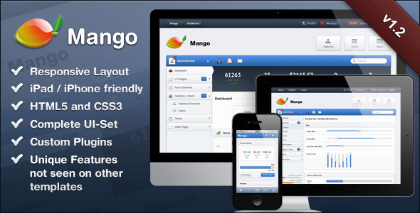 Mango – Slick & Responsive Admin Template - Admin Templates Site Templates