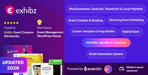 Exhibz | Event Conference WordPress Theme (AI Powered) - Events Entertainment
