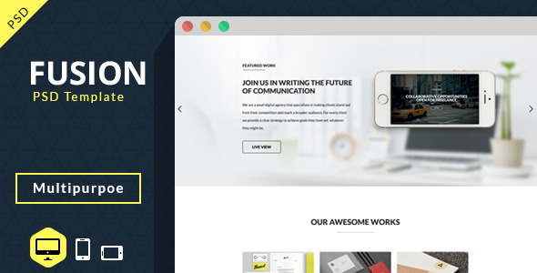 Fusion-Multipurpose PSD - Portfolio Creative