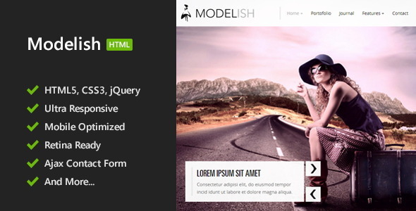 Modelish - HTML5 Site Template - Photography Creative