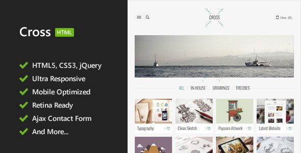 Cross - Minimal HTML5 Template - Creative Site Templates