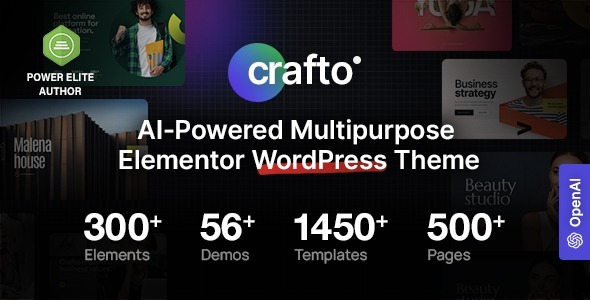 Crafto - AI-Powered Multipurpose WordPress Theme - Business Corporate