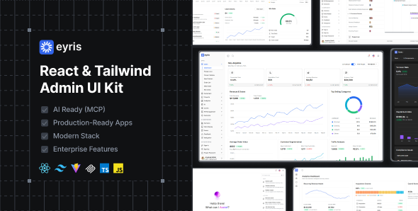 Eyris - Tailwind Admin UI Kit - Admin Templates Site Templates