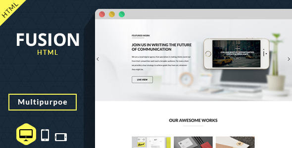 Fusion - Multipurpose Creative Template - Creative Site Templates