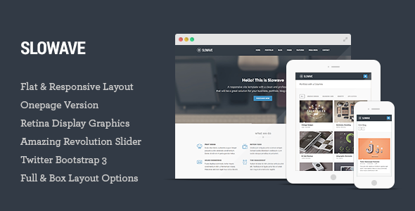 Slowave - Multipurpose Responsive HTML5 Template - Corporate Site Templates
