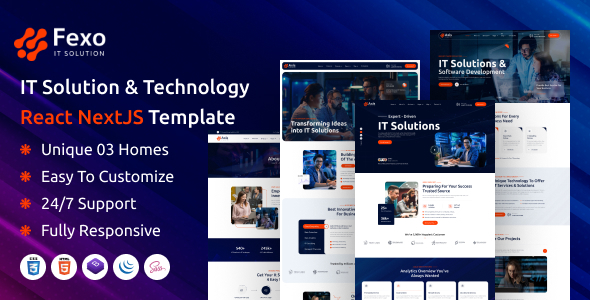 Fexo - IT Solution & Technology React NextJS Template - Business Corporate
