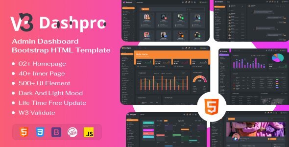 Dashpro - Admin Dashboard Bootstrap HTML Template - Admin Templates Site Templates