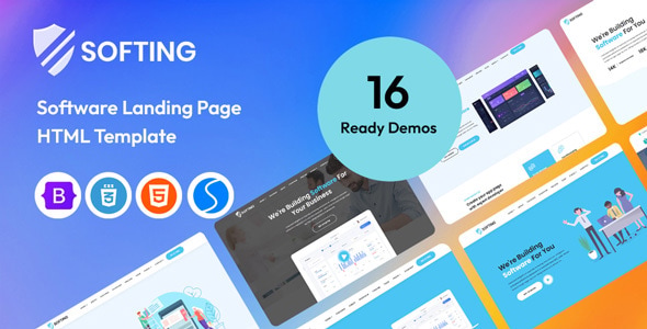 Softing – Software & SaaS Landing Page HTML Template - Software Technology