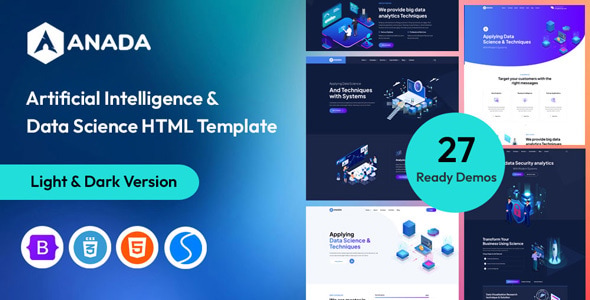 Anada – Ai Agency & Data Science HTML Template - Technology Site Templates