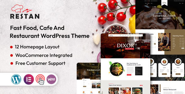 Restan - Restaurant & Food Delivery WordPress Theme - Restaurants & Cafes Entertainment