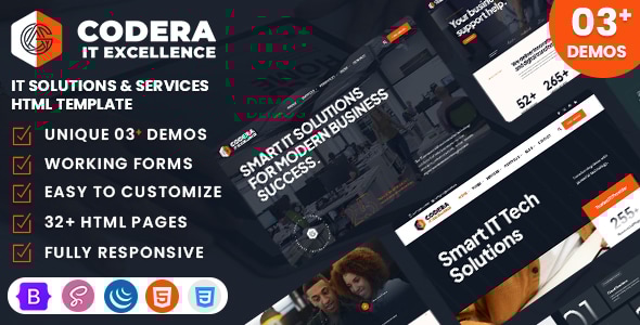 Codera - IT Solutions & Services HTML Template - Software Technology