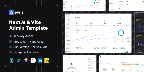 Eyris - React Tailwind Admin Template (NextJs & Vite) - Admin Templates Site Templates