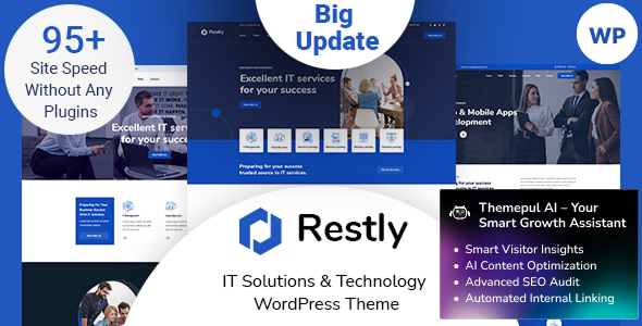 Restly - IT Solutions & Technology WordPress Theme - Technology WordPress