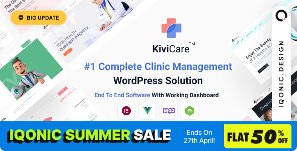 KiviCare - Medical & Health WordPress Theme for Clinics - Health & Beauty Retail