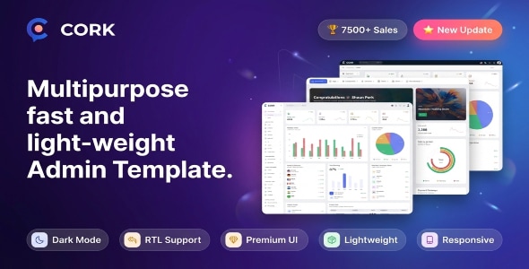 Cork - Bootstrap 5 Admin & Laravel Dashboard Template - Admin Templates Site Templates