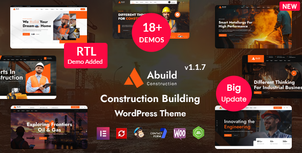 Abuild - Construction WordPress Theme - Business Corporate