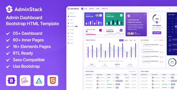 AdminStack - Multipurpose Bootstrap Admin Dashboard Template - Admin Templates Site Templates