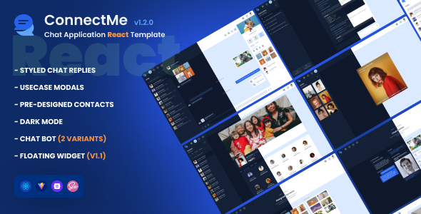 ConnectMe - Chat Application React Template - Admin Templates Site Templates