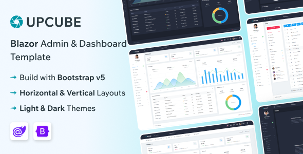 Upcube - Blazor Server Admin & Dashboard Template - Admin Templates Site Templates