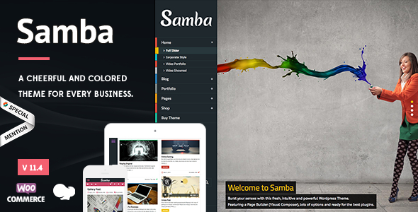 Samba - Colorful WordPress Theme - Creative WordPress