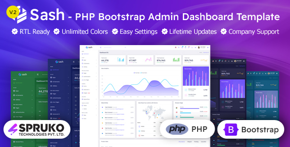 Sash – PHP Admin & Dashboard Template - Admin Templates Site Templates