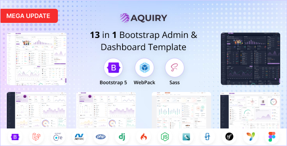 Aquiry - Admin & Dashboard Template - Admin Templates Site Templates