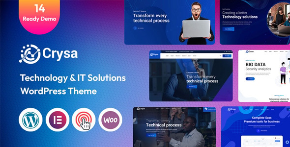 Crysa - Saas, Startup & Technology WordPress Theme - Technology WordPress
