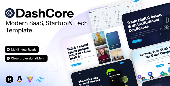 DashCore | Tailwind Next.js SaaS, Startup & Product-Driven HTML Template - Software Technology