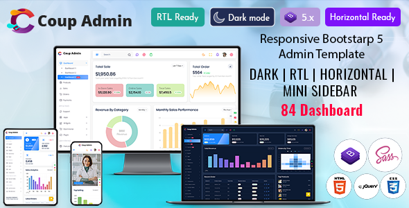 Coup - Bootstrap Admin Dashboard HTML Template - Admin Templates Site Templates