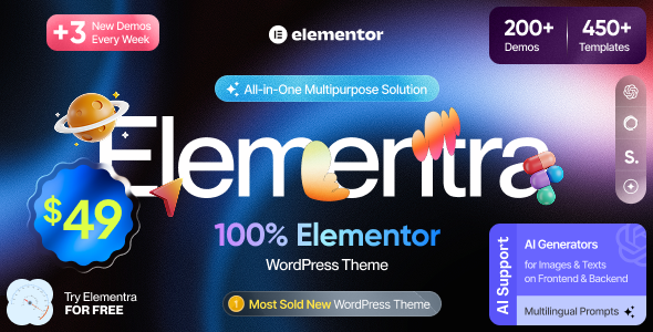 Elementra - 100% Elementor WordPress Theme - Business Corporate