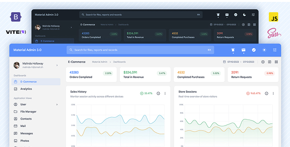 Material Admin Extended - Dark Responsive Template - Admin Templates Site Templates